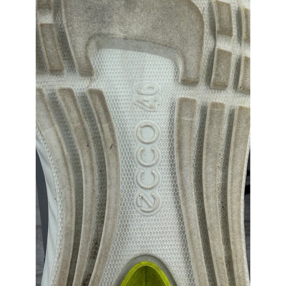 ECCO BIOM H4 Golf Shoes Men Gray White Green EU Sz 46 US 12.5 Waterproof Leather - Picture 12 of 12